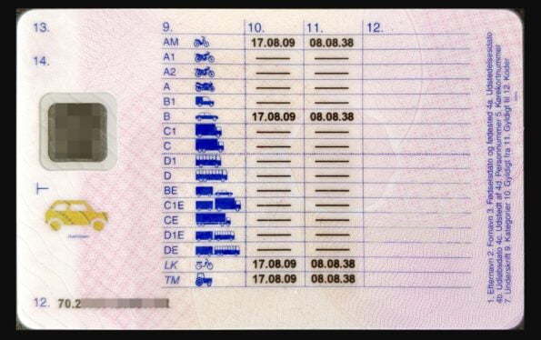 Buy Denmark Driving Licence back